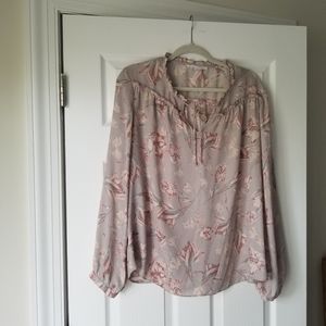 Floral Pastel XL Women's Blouse - Violet + Claire